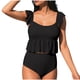 thumbnail image 2 of Tankini de moda para mujer, sin mangas, de color sólido, traje de baño, push-up, acolchado, conjuntos de blusa, traje de baño de dos piezas para mujer, trajes de baño tankini para mujer, traje de baño, 2 of 6