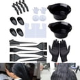 thumbnail image 1 of 24Pcs Hair Coloring Dyeing Brushes Combs Gloves Ear Covers Clips Mixing Bowl Kit, 1 of 7