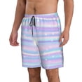 thumbnail image 2 of Naloa Striped Gradient Men's Beach Shorts, Surfing shorts, Swim trunks, Quick Dry Swim Trunks for Surfing Beach Fun - Large, 2 of 9