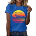 thumbnail image 2 of Bovxnpu Summer Short Sleeve T Shirts Pullover Top Crewneck Casual T-shirt Lightweight Breathable Summer Tops (Women's or Women's Plus), 2 of 5