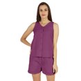 thumbnail image 1 of Bimba Sexy Schiffli Nightwear Set For Womens 2 Pcs Summer V-Neck Sleeveless Loungewear, 1 of 7