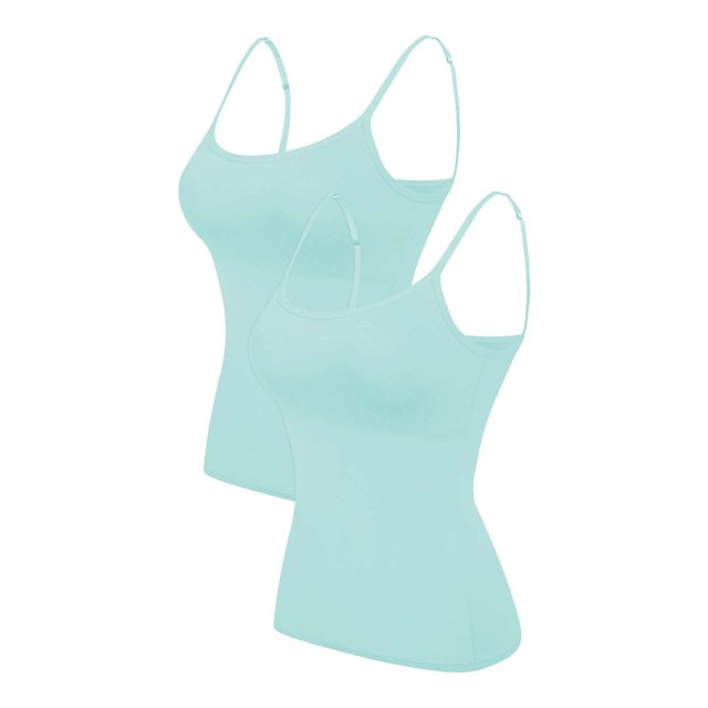 2PC Camisole Women's Chest Pad With Four Seasons Plus Size Modal Outer Wearing Base Beauty Back Top