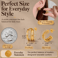thumbnail image 3 of Trendy Knot Earrings for Women, Chunky Gold-Tone Statement Stud Earrings, Polished Sculptural Fashion Jewelry for Daily Wear, Party, Vacation, Gift, 3 of 7