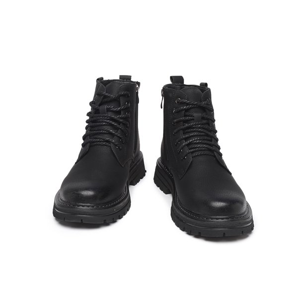 Daeful Mens Casual Waterproof Shoes Hiking Comfort Ankle Boot Dress NonSlip Plush Lined Black 9