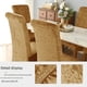 thumbnail image 3 of Funda de franela dorada para silla de comedor de hotel con respaldo alto y elástica, 3 of 4