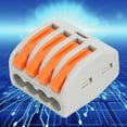 thumbnail image 1 of Akozon Cable Connector,Wiring Connector,12 Pcs PCT-214 Connector Spring Terminal Block 4 Way Cable Connector, 1 of 8