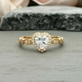 thumbnail image 3 of HeartsAndYou 1.4ct Engagement Ring for Women Heart Cut Moissanite Halo Design 18k Yellow Gold Over Silver, 3 of 9