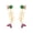Color 02, variant on Whimsical 14k Gold Plated Colorful Enamel Fish Bone Drop Earrings, Trendy Women's Ocean Jewelry Gift