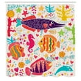 thumbnail image 3 of Ambesonne Cartoon Shower Curtain, Underwater Fish, 69"Wx84"L, Multicolor, 3 of 5