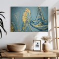 thumbnail image 3 of Elephant Stock Abstract Gold Blue Beach Wall Art - Horizontal Canvas Wall Art - Living Room Wall Decor - Abstract Canvas - Blue And Gold Decor - 24" x 16", 3 of 8