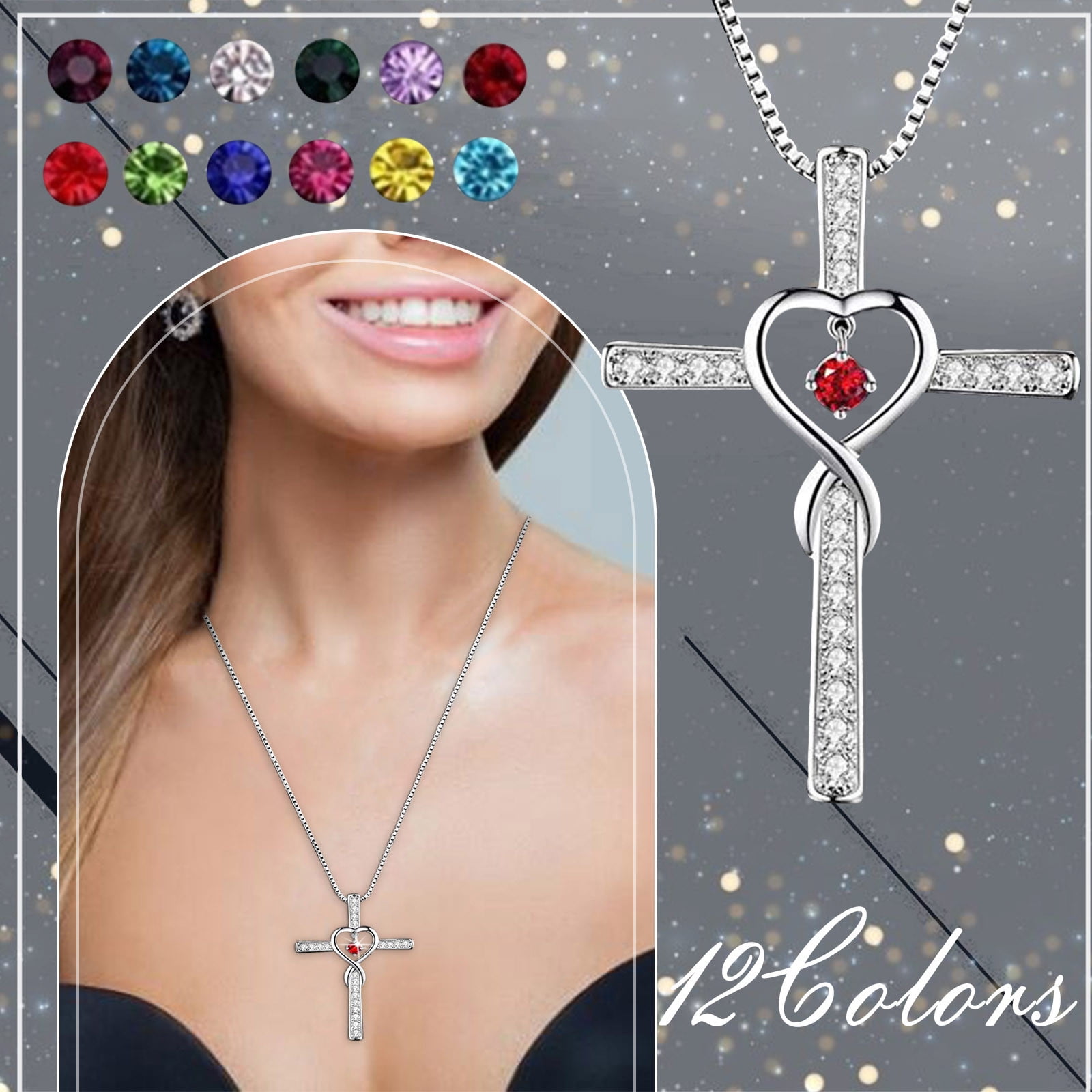 MIARHB Necklace Jewelry Fashion Cross 