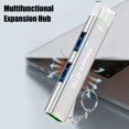 thumbnail image 4 of USB Laptop Docking Station with Keyring 3-In-1 Multiport 5Gbps USB 3.0 Portable OTG Aluminum Alloy USB-A Type-C Hub Adapter PC Accessories-Silver, 4 of 8