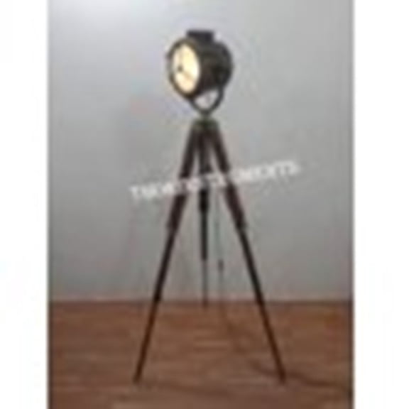 Thor Instruments Photo Studio Marine Floor LAMP Solid Tripod Light Brass Finish Rustic Vintage Home Decor Gifts