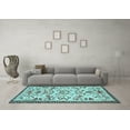 thumbnail image 3 of Ahgly Company Indoor Round Animal Light Blue Traditional Area Rugs, 3' Round, 3 of 4