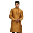thumbnail image 4 of Saris and Things Kurta Pathani en Soie Dorée pour Hommes. Ce Produit Est Fabriqué sur Commande., 4 of 5