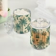thumbnail image 2 of Yayeee 2 Pack Qtip Holder Bathroom Cotton Swab Canister with Lid Clear Dispenser Set, Green Ocean, 2 of 6
