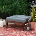 thumbnail image 2 of Linon Morningside Ottomane d'Extérieur en Bois d'Acacia avec Coussins Gris en Noyer, 2 of 8