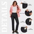 thumbnail image 5 of TACVASEN Women's Fleece Lined Hiking Ski Pants Waterproof Insulated Softshell Pants Outdoor Insulated Warm Pants Black L, 5 of 6