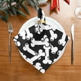 thumbnail image 4 of Coolnut Set of 6 Dog Bone Doodle Napkins Cloth Napkins 20"x20", Washable Polyester Dinner Napkins for Parties, Wedding, Restaurant, 4 of 6