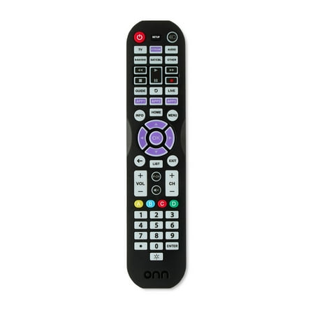 onn Universal 6-Device Remote, Black