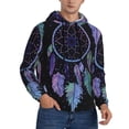 thumbnail image 2 of Sikiie Dreamcatcher With Colorful Feathers Men's Hoodie, Essentials Hoodie, Sweatshirt, Pullover Hooded Sweatshirt for Men-XX-Large, 2 of 7
