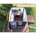 thumbnail image 4 of Jocisland 10.6x6.8x6.3 ft Outdoor Storage Shed, MetalOpen Outdoor Shed with Sliding Doors Two 4-Pane Windows, for Wood Storage, Dark White/Grey, 4 of 8