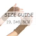 thumbnail image 2 of Yigetop Knit Gloves Women's Autumn and Winter Butterfly Pattern Plus Wool Knitting Half Finger Warm Fingerless Gloves for Women A A, 2 of 3