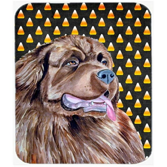 Newfoundland Candy Corn Halloween Portrait Mouse Pad, Hot Pad or Trivet