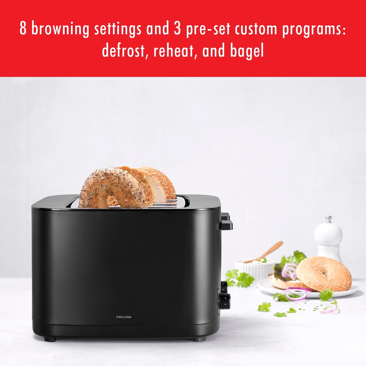 ZWILLING Enfinigy 4-Slice Toaster, Extra Wide 1.5 Slots for Bagels and Toast,  Silver, 4-slot - Harris Teeter