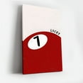 thumbnail image 3 of Lucky Number 7 Minimalist Canvas Wall Art  Modern Billiards Inspired Decor, 3 of 10
