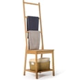 thumbnail image 4 of Jilary Bamboo Bath Towel Rack, Multifunctional Bathroom Floor Shelf, Floor Storage rack, Chair with Towel Rack, 4 of 6