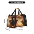 thumbnail image 3 of Honeii Castle Cool Fire Dragon Print Gym Bag,Carry on Weekender Overnight Bag, Travel Duffel Bags, Personal Item Travel Bag,Tote Bag,Workout Dance Bag, 3 of 7