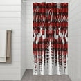 thumbnail image 2 of Red Christmas Pattern Shower Curtain 36"x72" ,Bathroom Decorative Shower Curtains Set with 12 Hooks,Modern Waterproof Washable Shower Curtain, 2 of 6