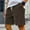 Brown_001, variant on Domuza Men's Shorts Casual Drawstring Elastic Waist 7 Inch Corduroy Short Summer New Trendy Lightweight Relaxed Fit Beach Shorts with Pockets Light Green XXL
