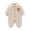 Camel, variant on Newborn Baby Knit Romper Long Sleeve One Piece Bodysuit for Boys Girls Soft Breathable Knitwear 0-1 Months White