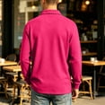 thumbnail image 4 of Long Sleeve Polo Shirts for Men Lightweight Polo Tshirt Collared Travel Shirt Workwear Office Polo Tee with Pocket with Pocket, 4 of 5