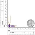 thumbnail image 5 of Gem Stone King 14K Yellow Gold Purple Amethyst Pendant Earrings Jewelry Set for Women | 2.50 Cttw | Gemstone February Birthstone | Oval 9X7MM | with 18 inch Chain, 5 of 5