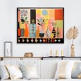 thumbnail image 1 of Designart Abstract Midcentury framed wall art decor, Midcentury framed wall art, Vintage Textiles Mid Century framed wall art I , Extra large Mid-Century Modern black framed wall art, black frame, 1 of 5