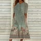 thumbnail image 4 of Vestido de Manga Corta para las Mujeres Estampado Cuello Redondo con Bolsillos, Vestido de Verano Sexy Y Casual para las Mujeres, 4 of 5