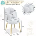 thumbnail image 5 of Ktaxon Vanity Makeup Chair Comfy Accent Chair Small Office Chair for Living Dining Room Bedroom Home Office Faux Rabbit Hair White, 5 of 10