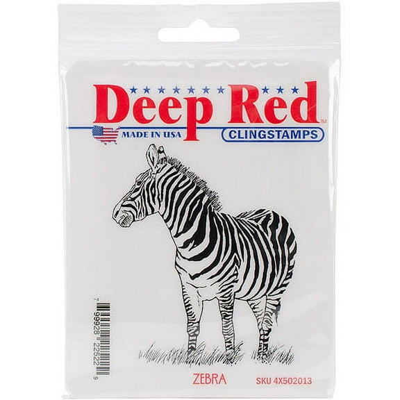 Deep Red Stamps 4X502013 Deep Red Cling Stamp 2.75"X3" - Zebra