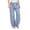 BJUTIR295-Light Blue, variant on BJUTIR Girls Linen Pants Lightweight Summer Loose Fit Elastic Waist Plus Size Solid Color Pants Softness Light Blue Trousers Size 6-7 Years