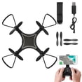thumbnail image 4 of Cuadricóptero compacto para aventuras aéreas, dron plegable negro de 4 ejes con cámara 1080P y retención de altitud, 4 of 8
