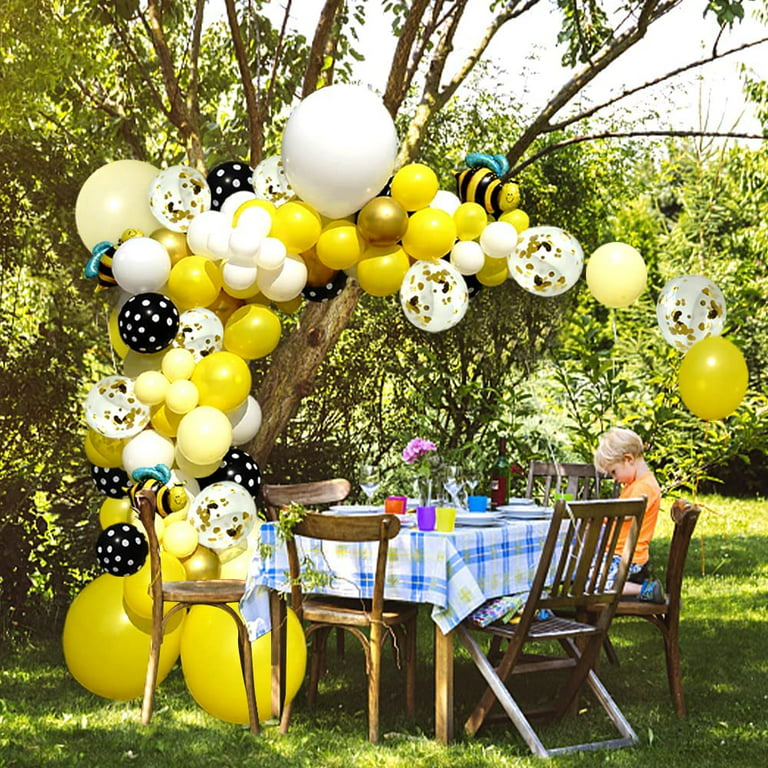 Bee Balloons Garland Kit & Arch - Bumble Bee Balloons for What Will It Bee  Gender Reveal Party Supplies & Baby Shower Decorations - Black Yellow and