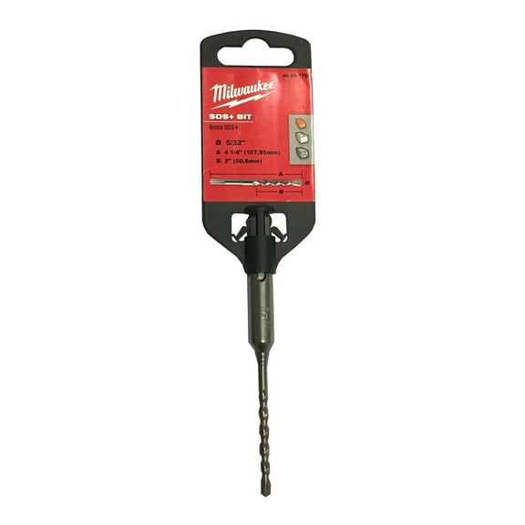 Pack of 1, Milwaukee 48-20-7700 Sds  Bit 5/32 In. X 2 In. X 4-1/4 In.