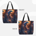 thumbnail image 2 of Pofeuu Cool Dolphin Print Tote Bag for Women,Hobo HandBags with Zipper,Large Capacity Casual Shoulder Handbags with Inner Pockets, 2 of 7