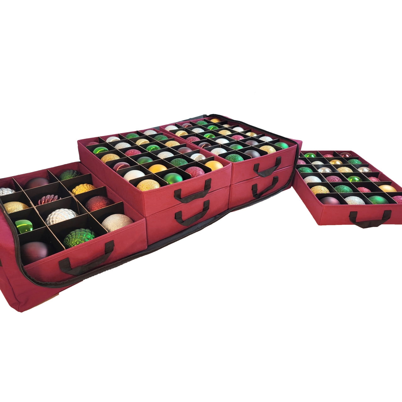 Under Bed Ornament Storage Holds 108 Ornaments, 72 - 3" and 36 - 4" Ornament Compartments (SB-40060-VT)