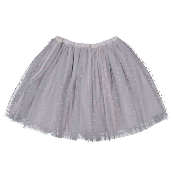 Bonton Kids Tutu Tulle Skirt In Grey, Size 6Y