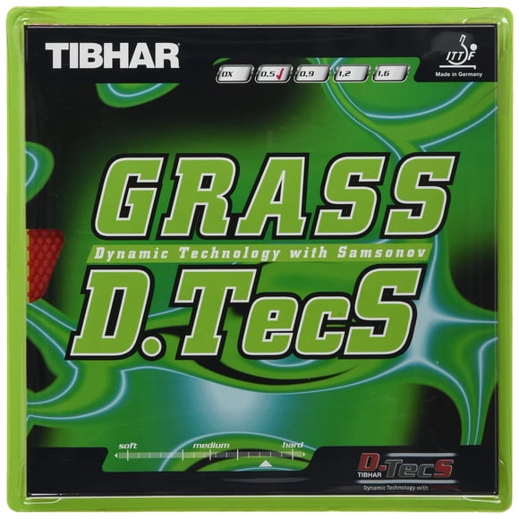 TIBHAR BT018603 Table Tennis Rubber, Grass Dex, High Tension, Grain Height, Red OX