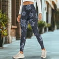 thumbnail image 4 of Renewold Sea Turtle Dark Blue Yoga Pants with Pockets for Women Full Length Lounge Leggings High Waist Tummy Control Running Pants Activewear Stylish Womens Leggings, S, 4 of 8